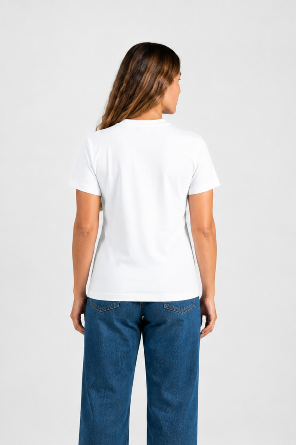 Playera Boston Mujer — Blanco — espalda