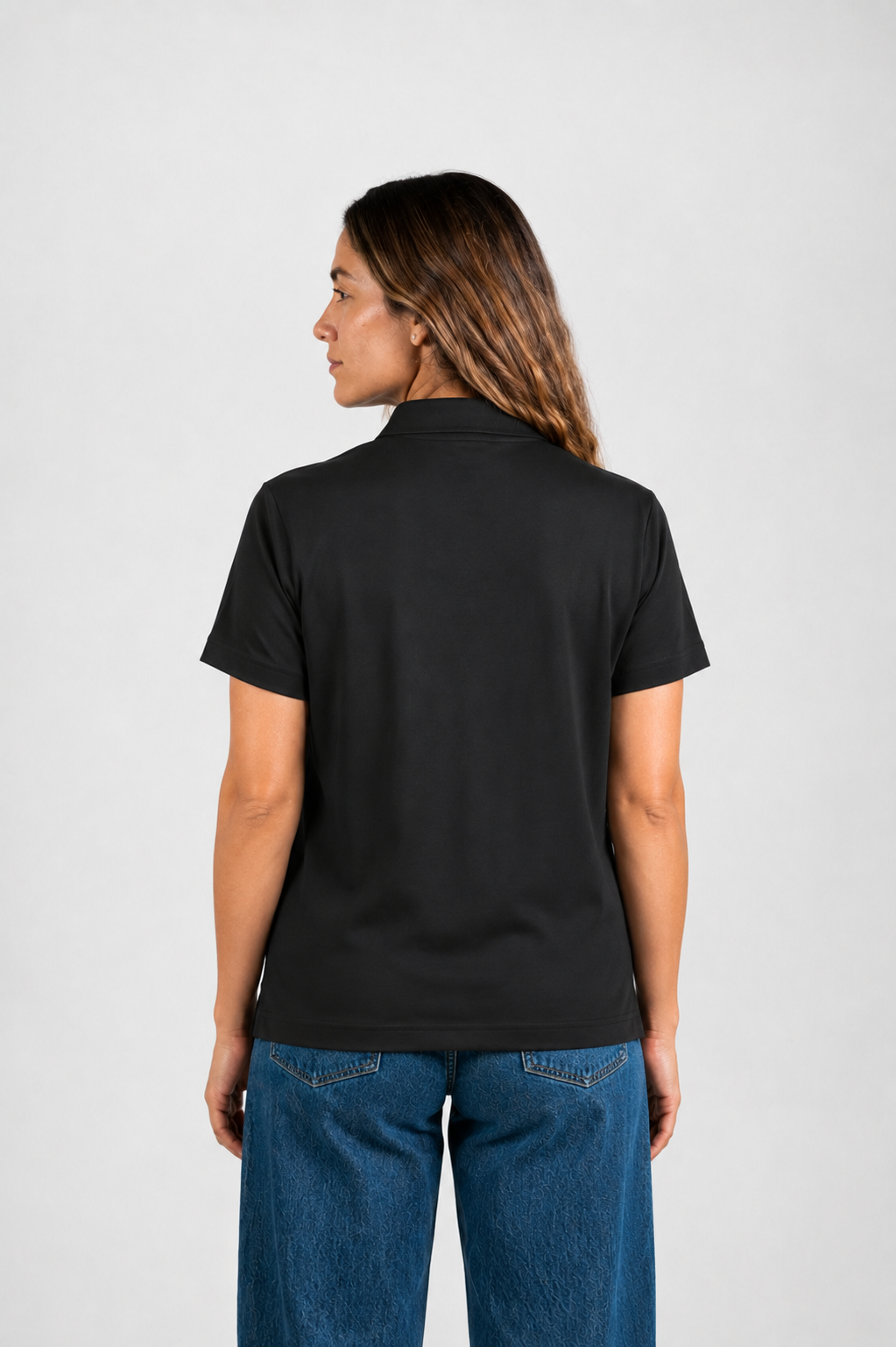Polo Mujer Principe — Negro — espalda