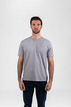 Playera Manga Corta 100% Algodon Peinado estilo 10010 Gris