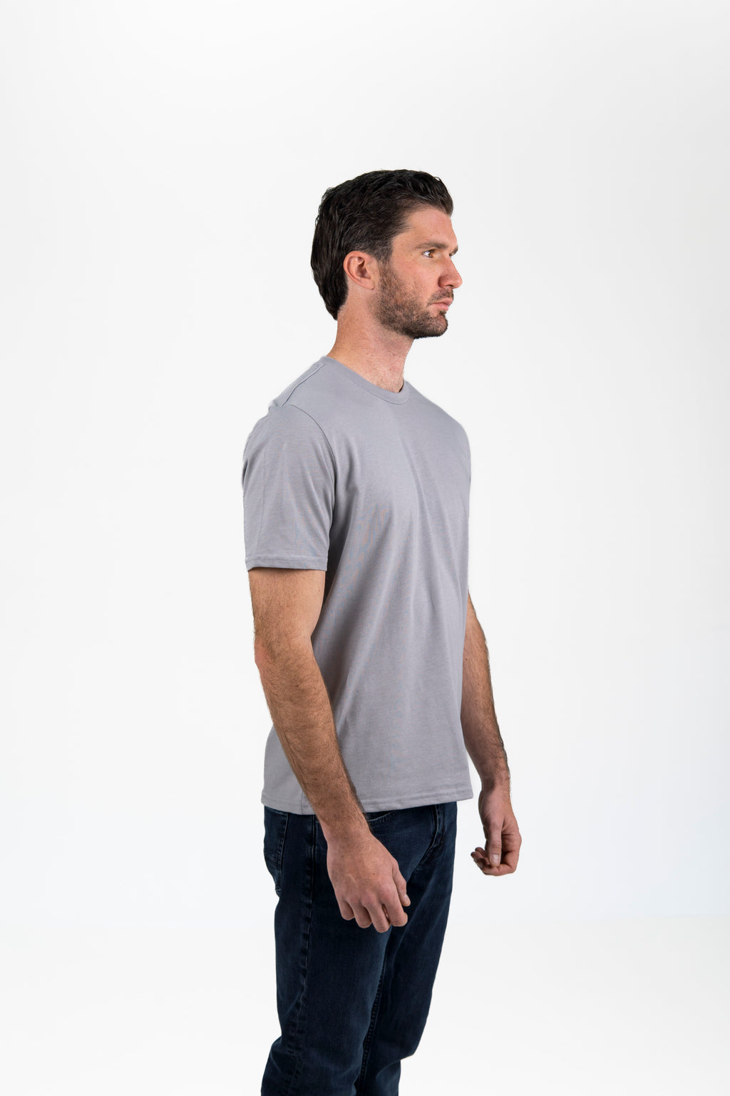 Playera Manga Corta 100% Algodon Peinado estilo 10010 Gris