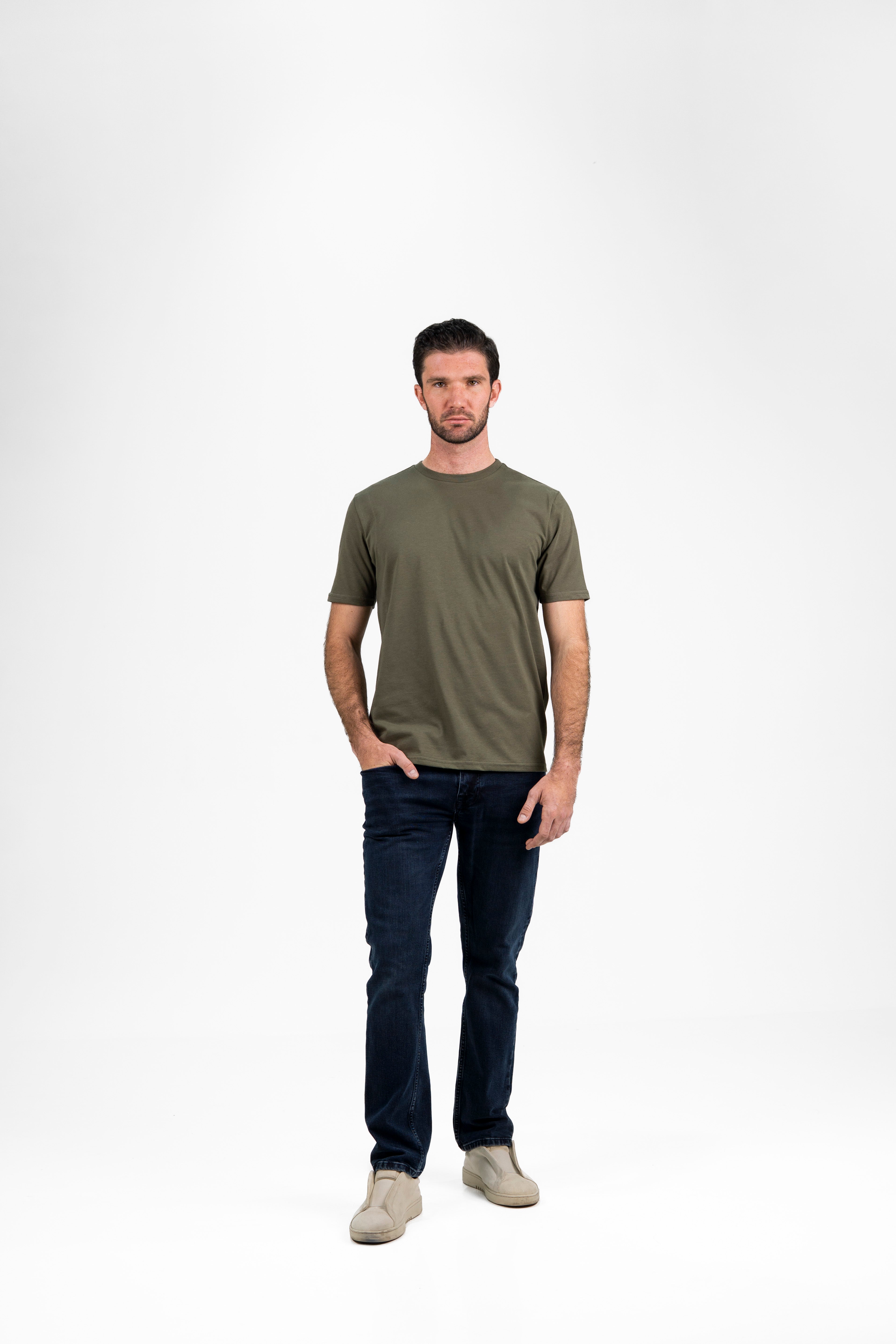 Playera Manga Corta Adulto Caballero 100% Algodon Peinado