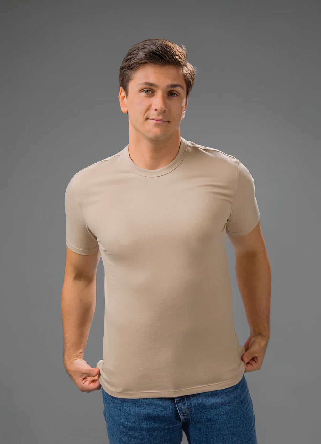 Playera Manga Corta Adulto Caballero 100% Algodon Peinado